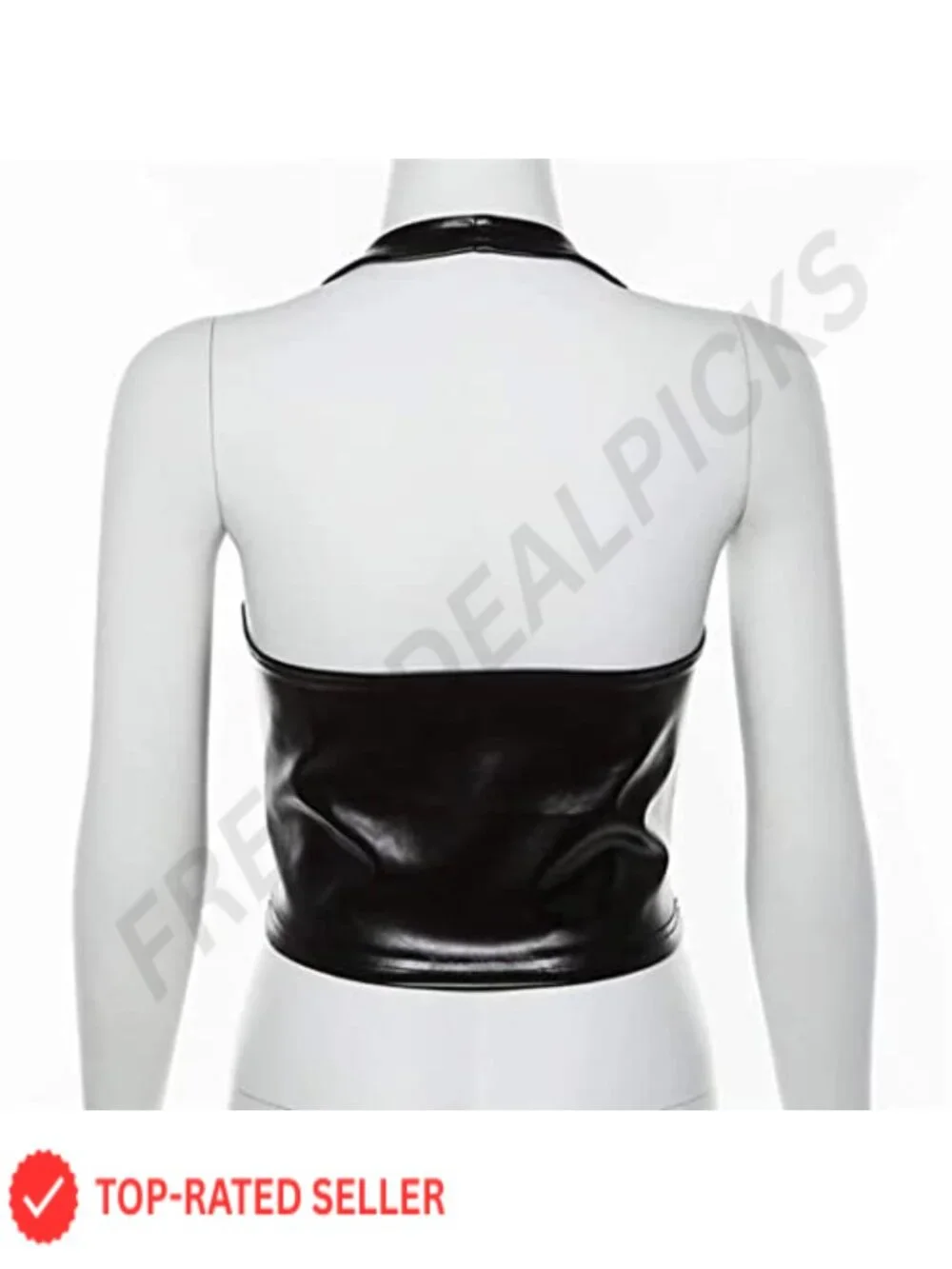 Sexy Halter Backless Lace Up Leather Tank Top Camisole